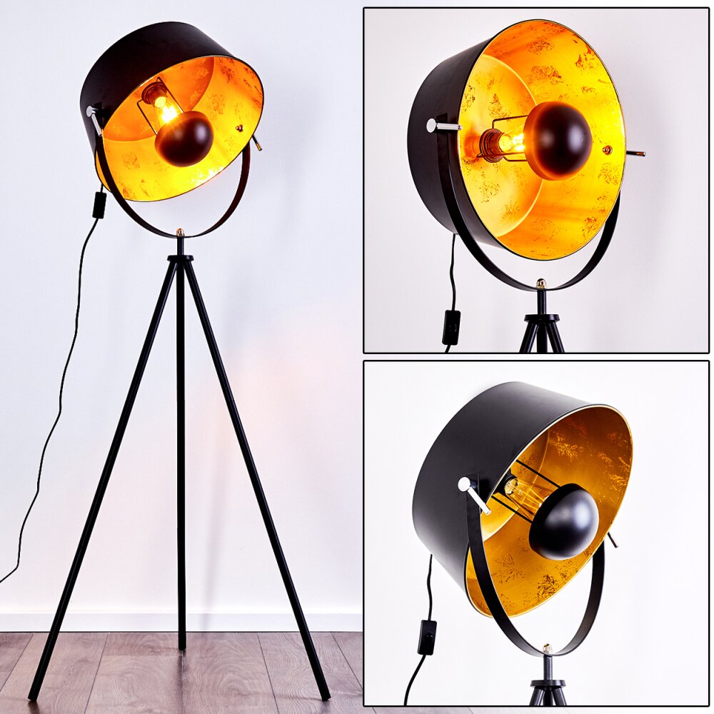 Jupiter Stehleuchte Schwarz-Gold, 1-flammig main product photo