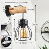 Gondo Wandleuchte Holz hell, Schwarz, 1-flammig Gondo Wandleuchte Holz hell, Schwarz, 1-flammig