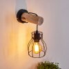 Gondo Wandleuchte Holz hell, Schwarz, 1-flammig Gondo Wandleuchte Holz hell, Schwarz, 1-flammig