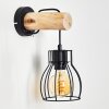 Gondo Wandleuchte Holz hell, Schwarz, 1-flammig Gondo Wandleuchte Holz hell, Schwarz, 1-flammig