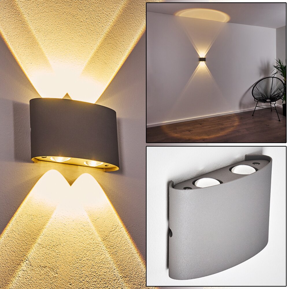 Abaiang Außenwandleuchte LED Grau, 1-flammig main product photo
