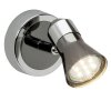 Brilliant Leuchten Jupp Wandspot LED Chrom, Schwarz, 1-flammig