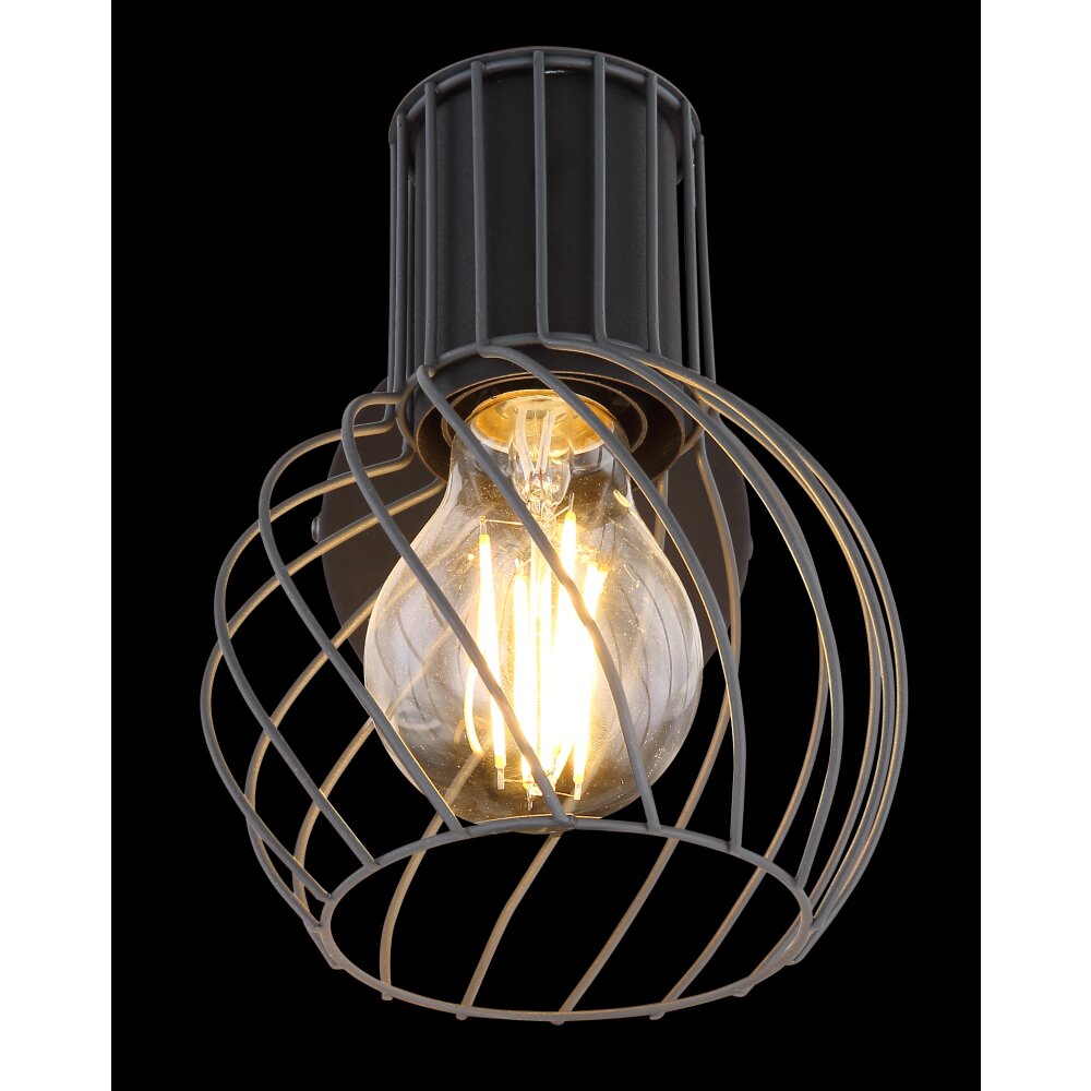 Globo BEVERONE Strahler Schwarz, 1-flammig