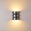Kolding Außenwandleuchte LED Edelstahl, Schwarz, 1-flammig, Bewegungsmelder