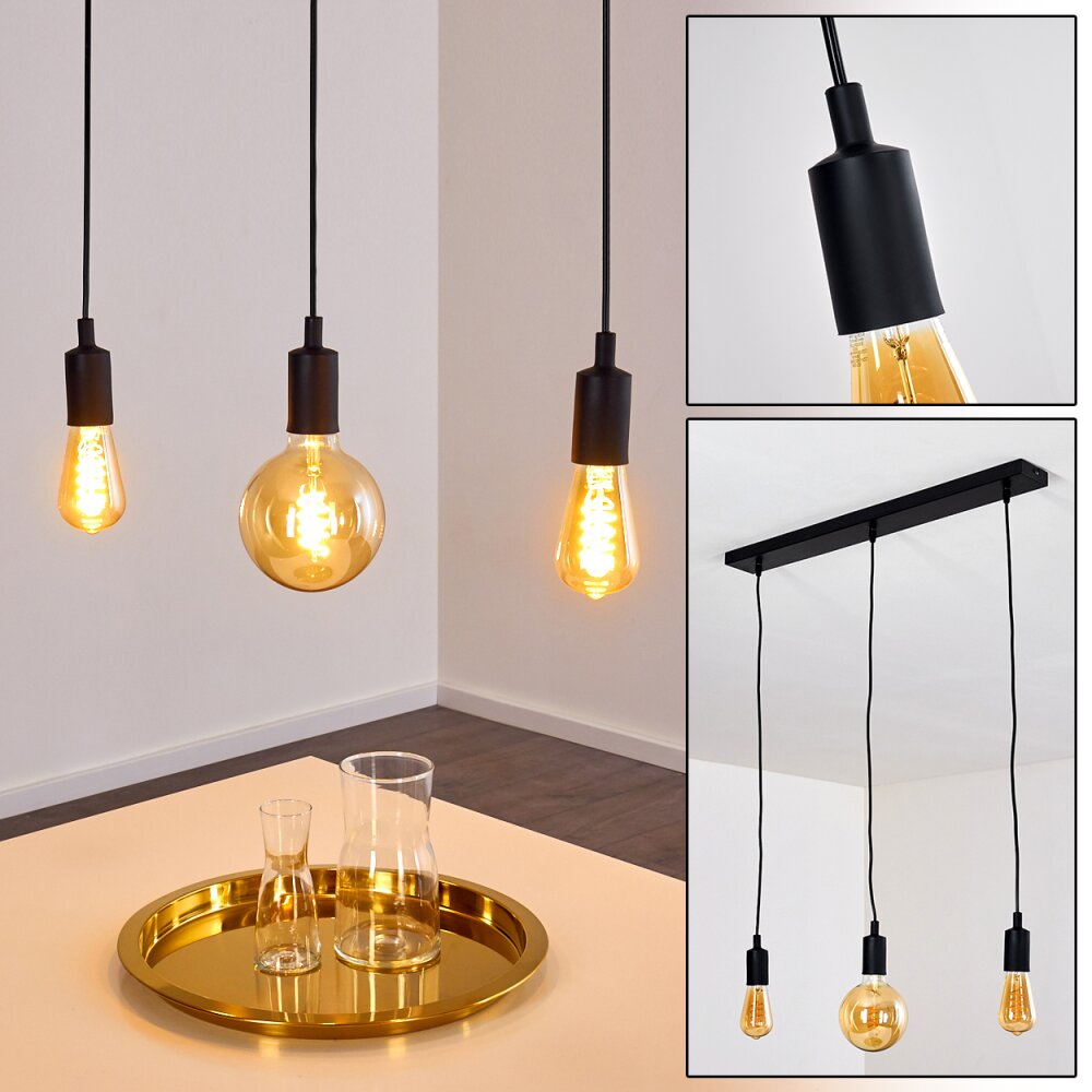 Hallabro Hängeleuchte Schwarz, 3-flammig main product photo