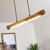 Winterthur Pendelleuchte LED Holz hell, Schwarz, 1-flammig