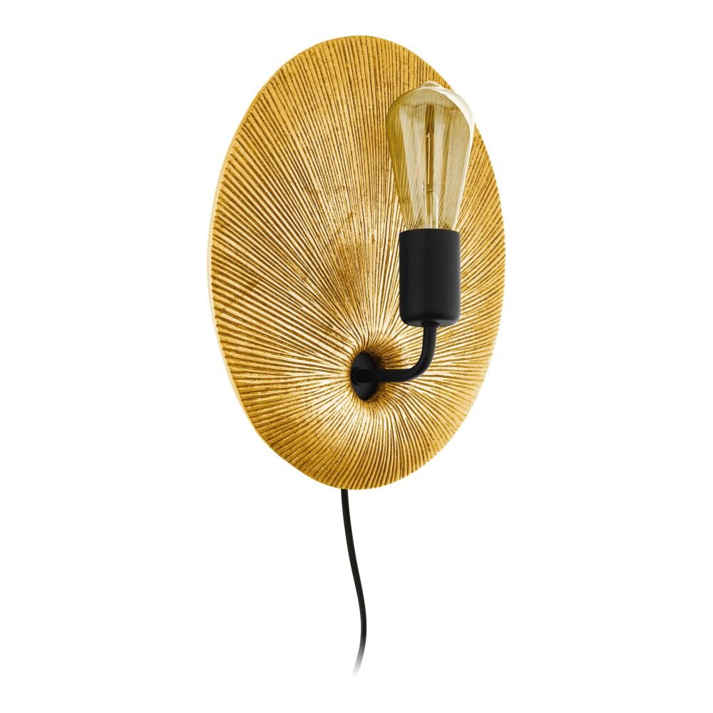 EGLO GASCUERIA Wandleuchte Gold, Schwarz, 1-flammig main product photo