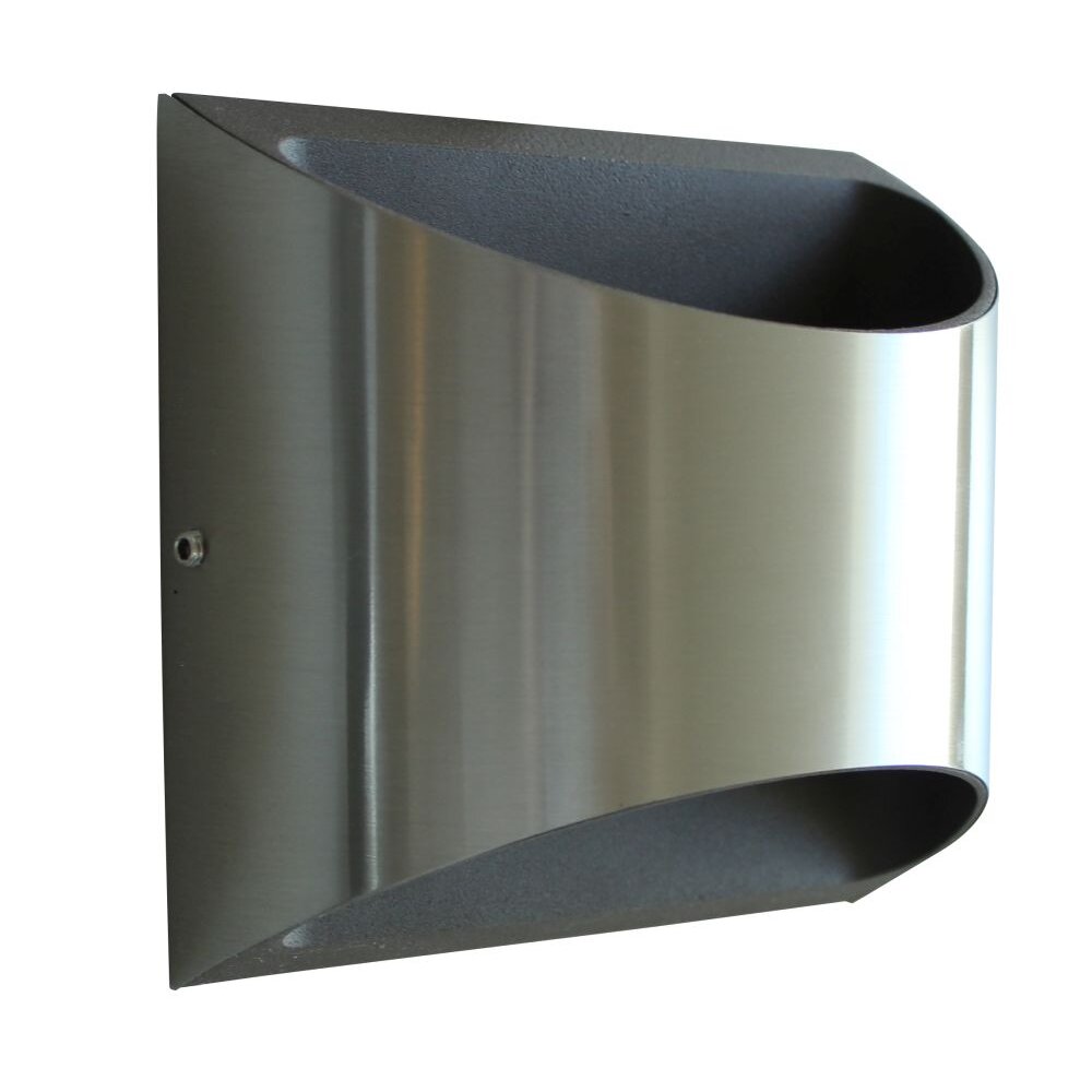 Lutec DODD Wandleuchte LED Edelstahl, 2-flammig