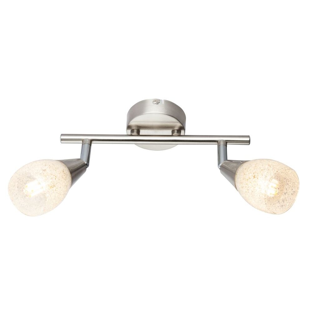 Globo KRISTALL Deckenleuchte Nickel-Matt, 2-flammig main product photo
