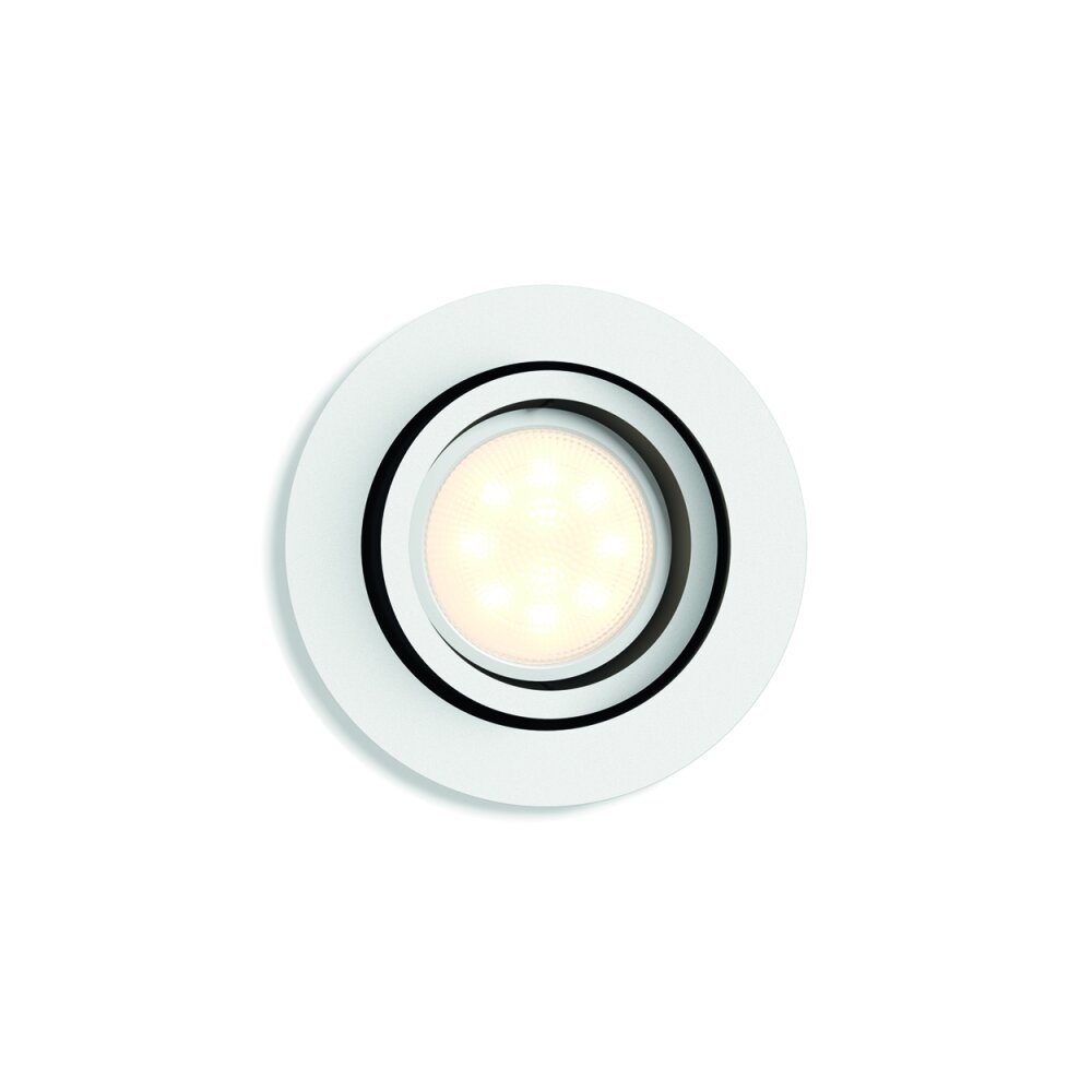 Philips Hue Ambiance White Milliskin Einbauspot Basis-Set Weiß, 1-flammig, Fernbedienung
