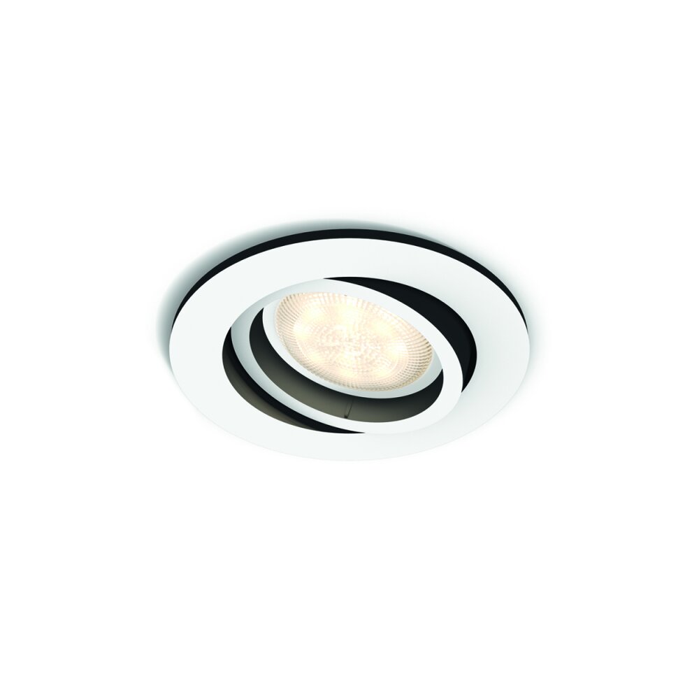 Philips Hue Ambiance White Milliskin Einbauspot Basis-Set Weiß, 1-flammig, Fernbedienung