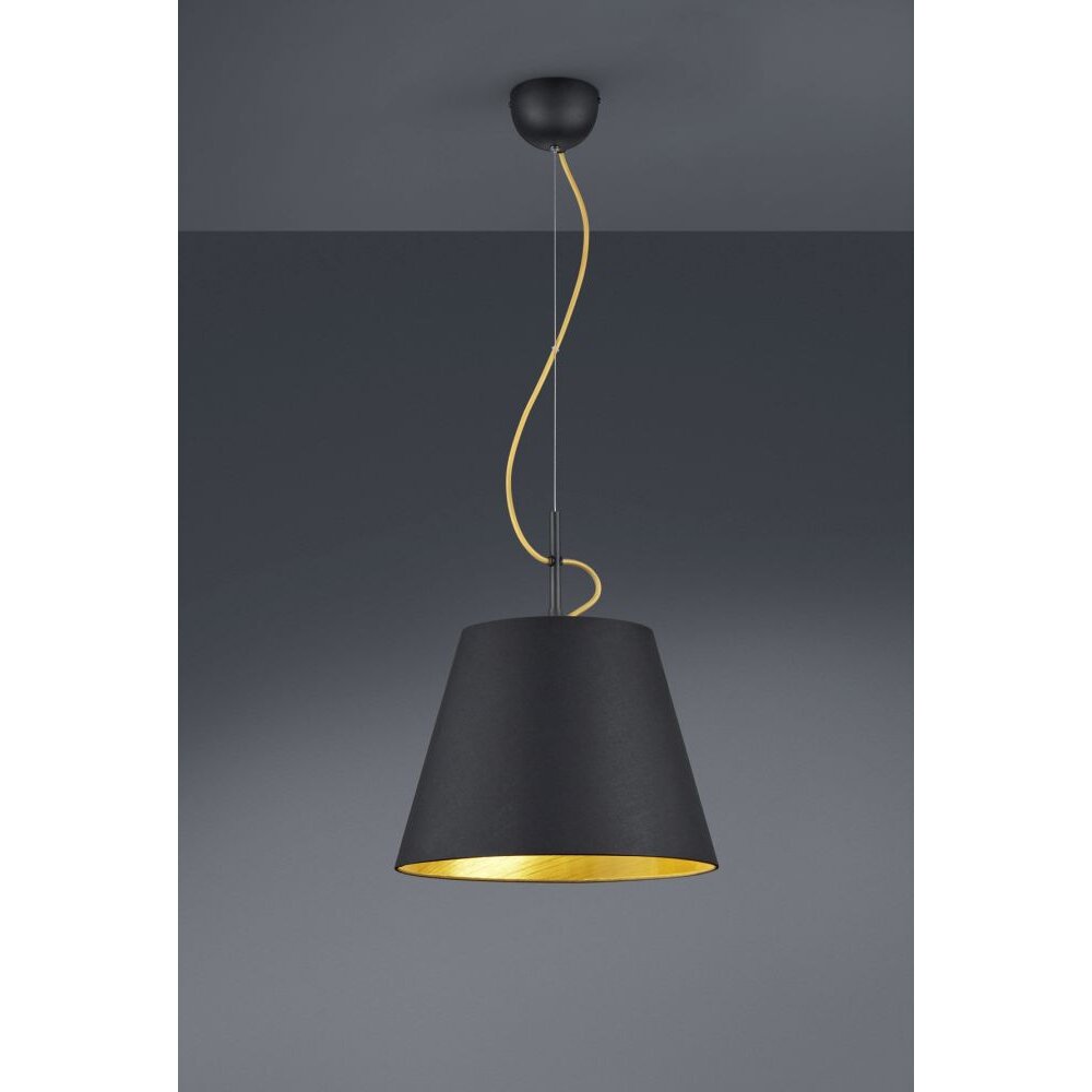 Trio Leuchten ANDREUS Pendelleuchte Schwarz, 1-flammig main product photo