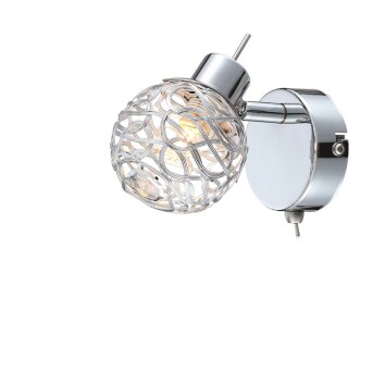 Globo Bolt Wandstrahler LED Chrom, 1-flammig