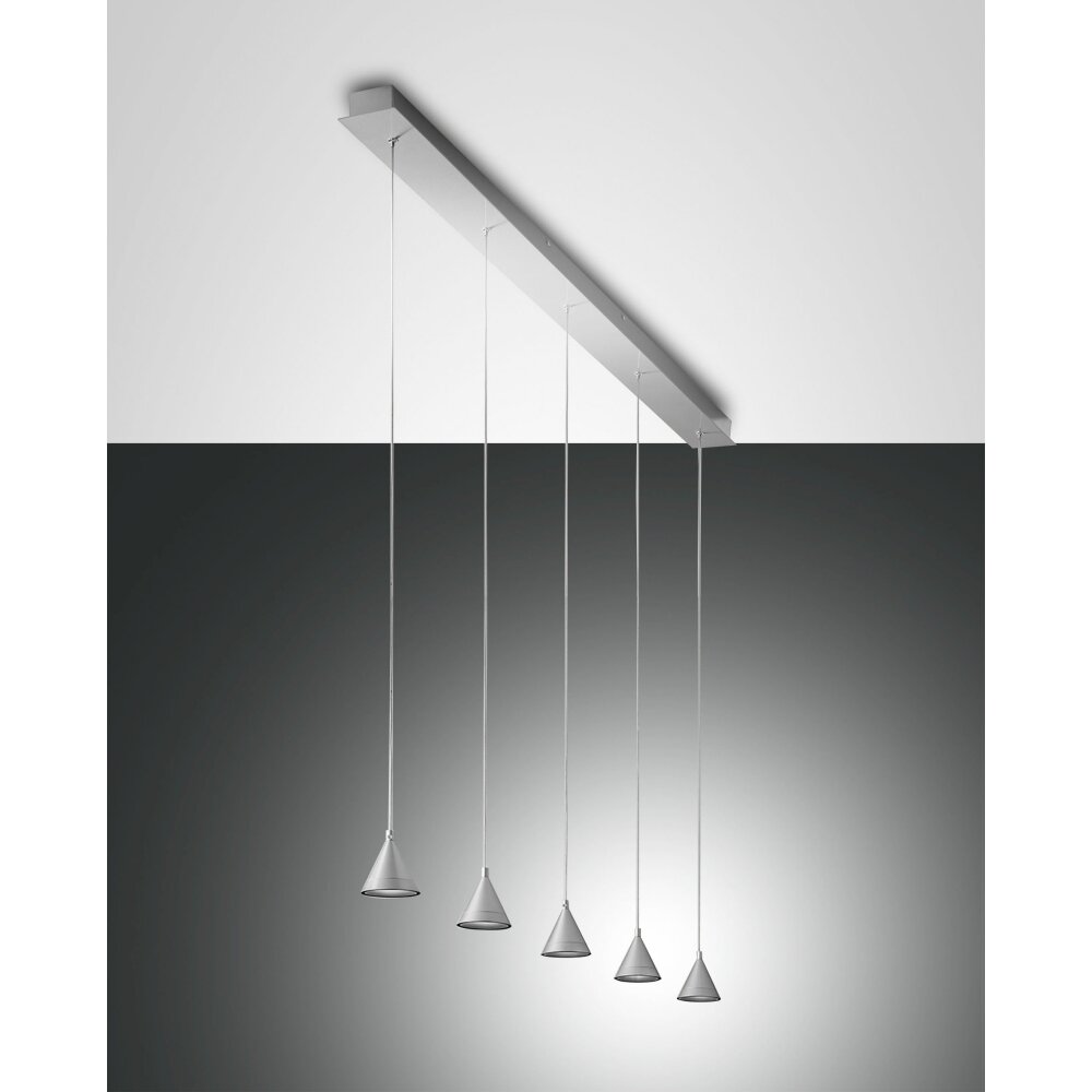 Fabas Luce Delta Pendelleuchte LED Aluminium, 5-flammig main product photo