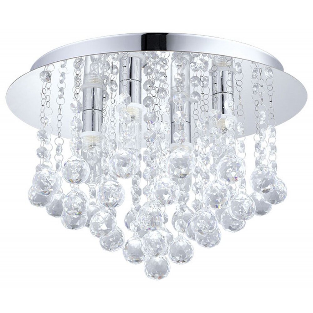 Eglo ALMONTE Deckenleuchte LED Chrom, Kristalloptik, 4-flammig main product photo