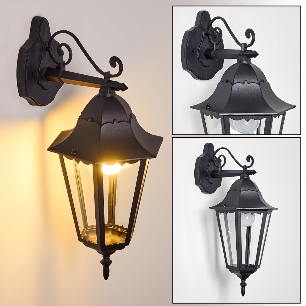 Hongkong Außenwandleuchte Schwarz, 1-flammig main product photo