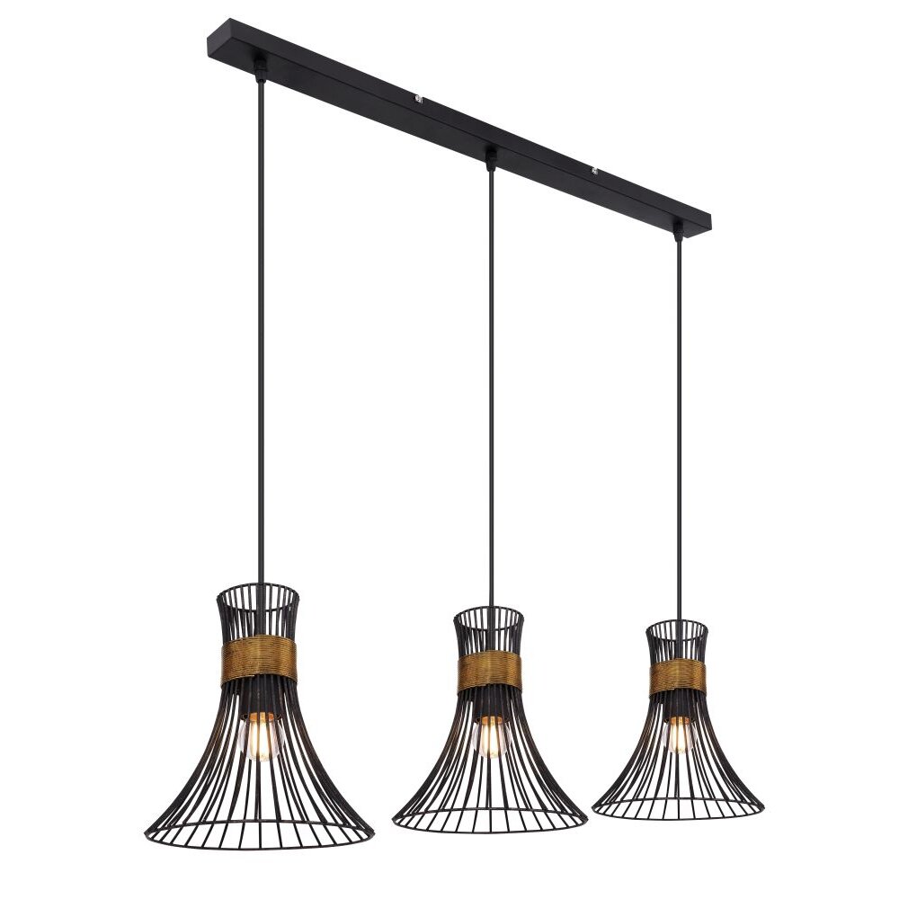 Globo PURRA Hängeleuchte Schwarz, 3-flammig main product photo