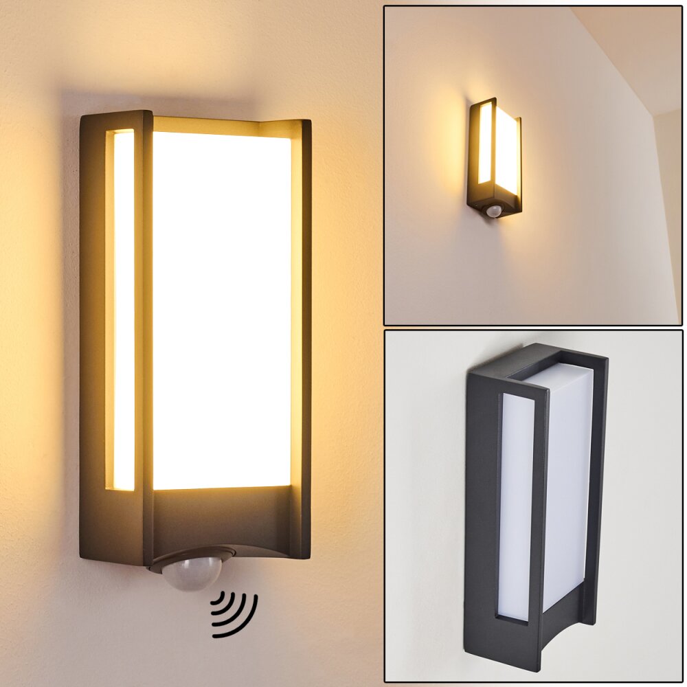Skove Außenwandleuchte LED Anthrazit, 1-flammig, Bewegungsmelder main product photo