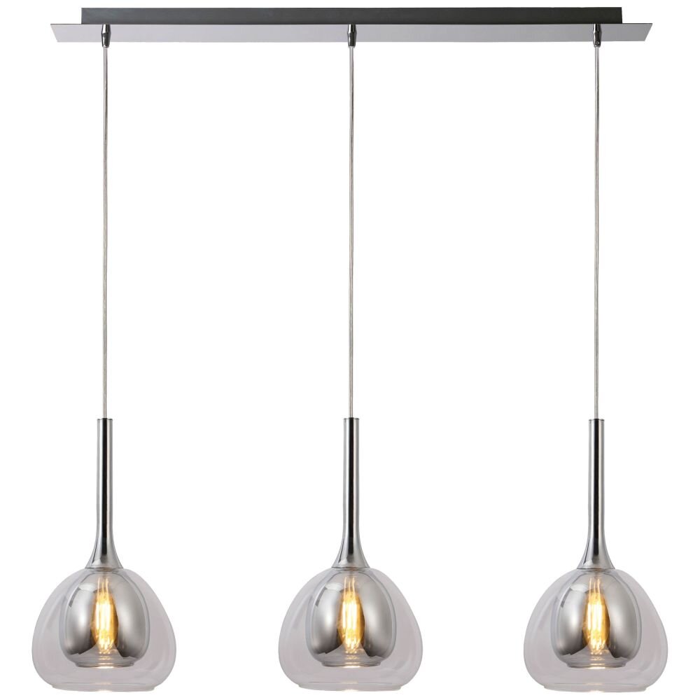 Brilliant Leuchten Hadan Pendelleuchte Chrom, 3-flammig main product photo