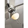 Globo CHAMPION Ventilator Chrom, Edelstahl, Weiß, 1-flammig