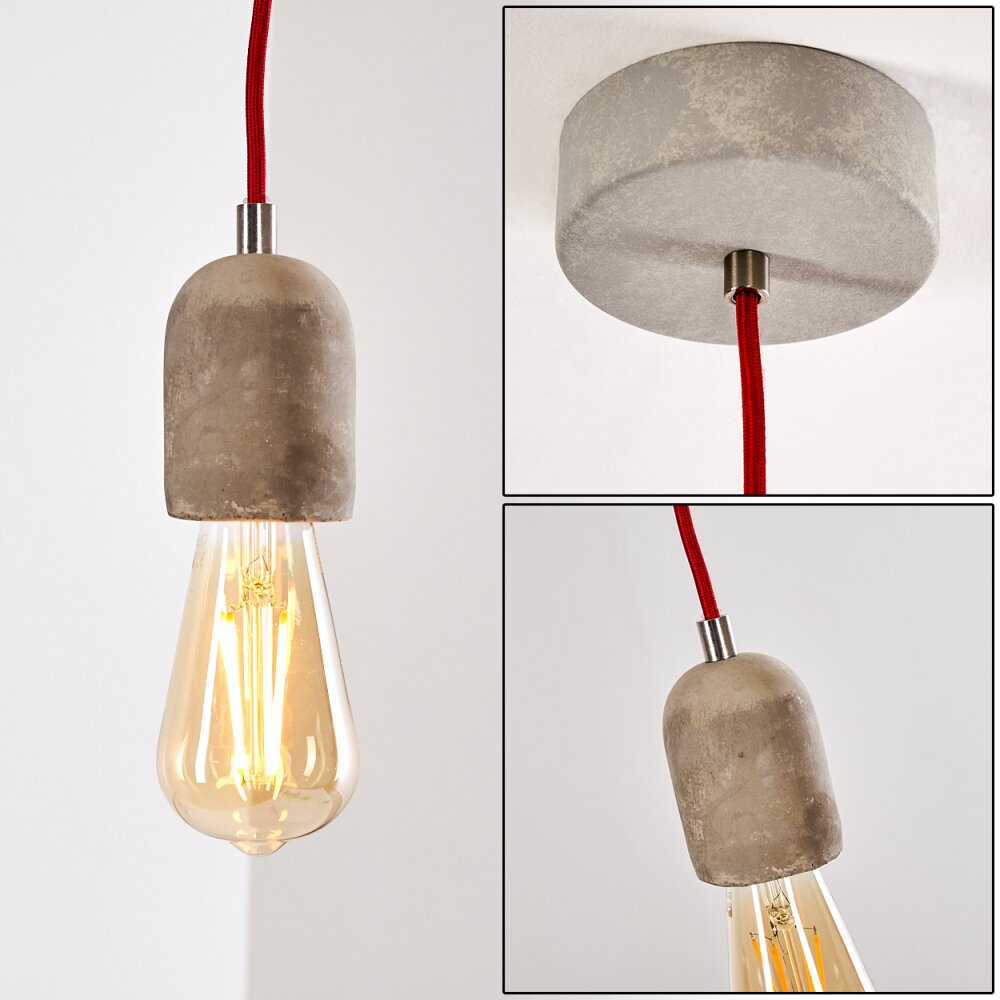 Lemone Hängeleuchte Grau, 1-flammig main product photo