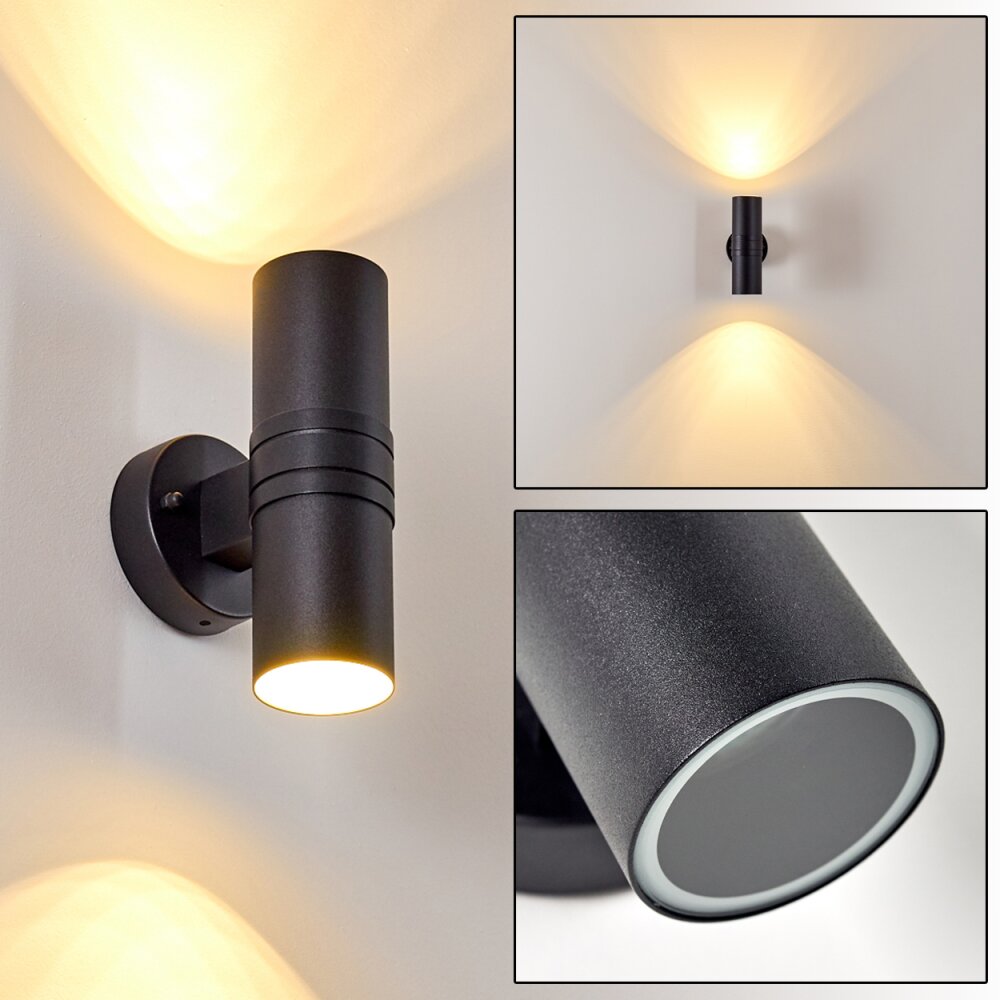Satava Außenwandleuchte LED Schwarz, 2-flammig main product photo