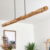 Winterthur Pendelleuchte LED Holz hell, Schwarz, 1-flammig