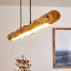 Winterthur Pendelleuchte LED Holz hell, Schwarz, 1-flammig