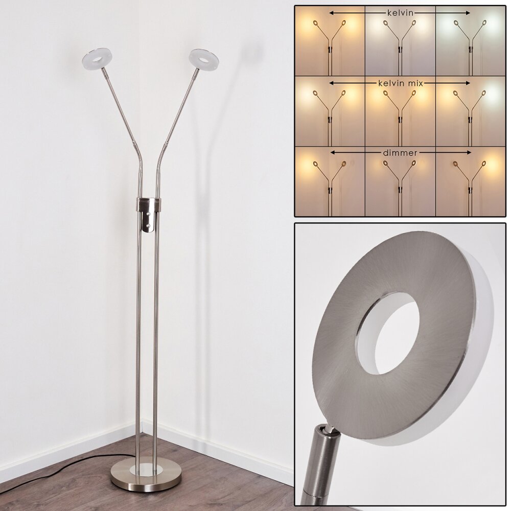 Gulkana Stehleuchte LED Nickel-Matt, 2-flammig main product photo