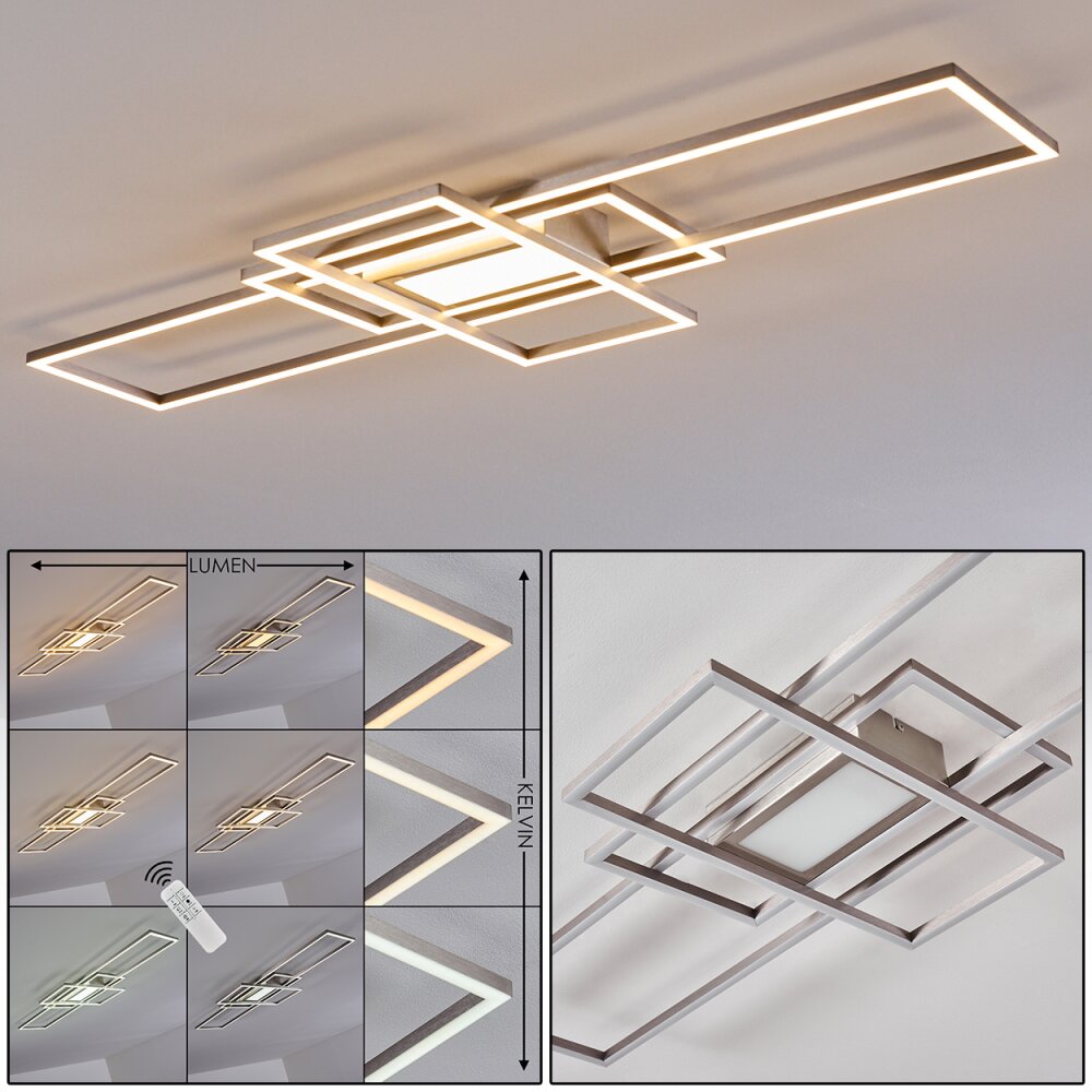 Alsterbro Deckenleuchte LED Nickel-Matt, 1-flammig, Fernbedienung main product photo