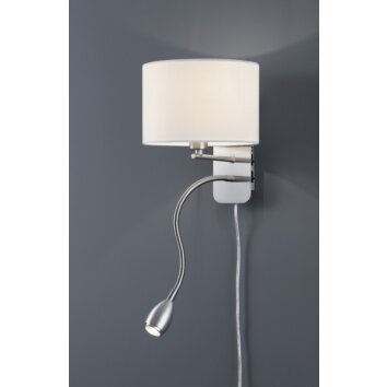 Trio Leuchten HOTEL Wandleuchte LED Chrom, Nickel-Matt, 2-flammig