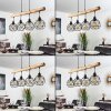 Bacabal Pendelleuchte Holz hell, Schwarz, 4-flammig Bacabal Pendelleuchte Holz hell, Schwarz, 4-flammig