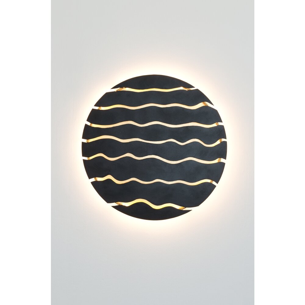 Holländer ONDATA Wandleuchte LED Braun, Gold, Schwarz, 1-flammig main product photo