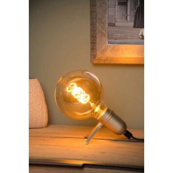 Lucide PUKKI Tischlampe Gold, 1-flammig