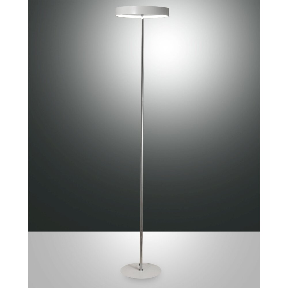 Fabas Luce Double Stehleuchten LED Chrom, Weiß, 1-flammig main product photo