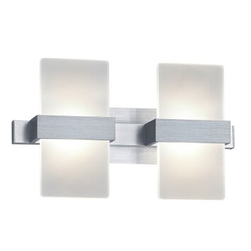 Trio Leuchten PLATON Wandleuchte LED Aluminium, 2-flammig