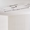 Ceva Deckenleuchte LED Silber, 2-flammig, Fernbedienung