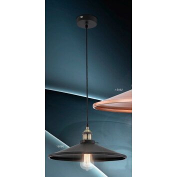 Globo KNUD Hängeleuchte Altmessing, Messing, Schwarz, 1-flammig