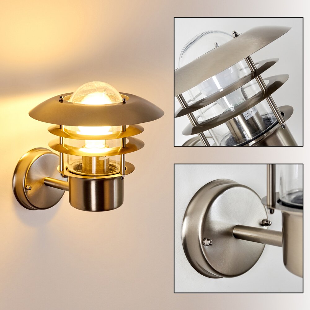 Juva Außenwandleuchte Edelstahl, 1-flammig main product photo