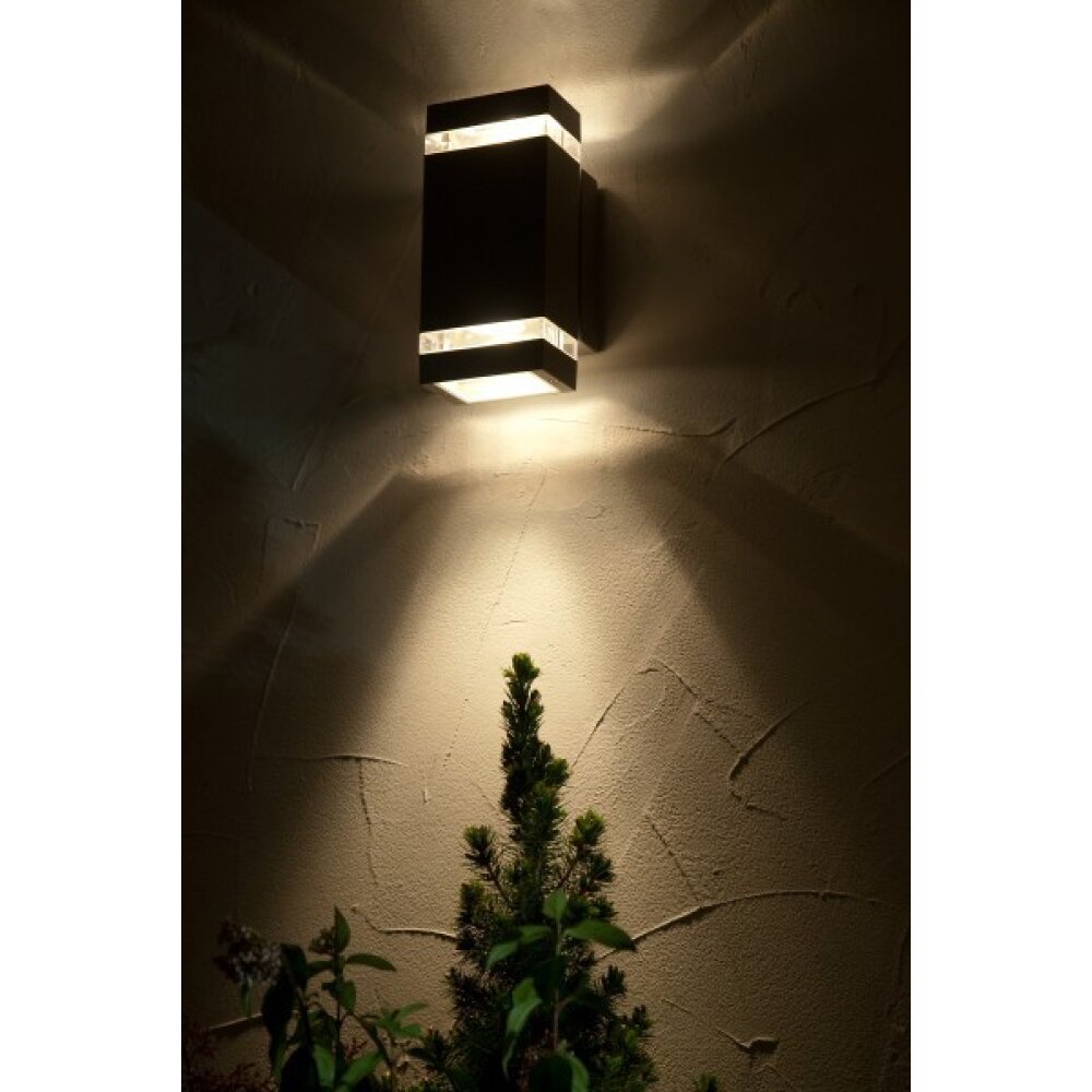Lutec FOCUS Aussenwandleuchte Anthrazit, 2-flammig main product photo