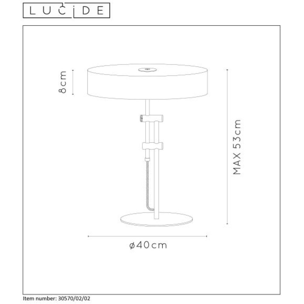 Lucide GIADA Tischlampe Gold, 2-flammig