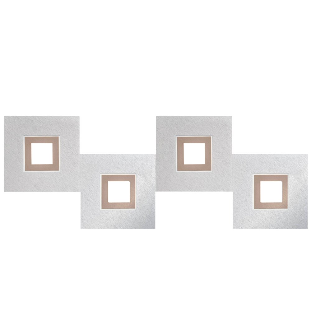 Grossmann KARREE Deckenleuchte LED Aluminium, Kupferfarben, 4-flammig main product photo