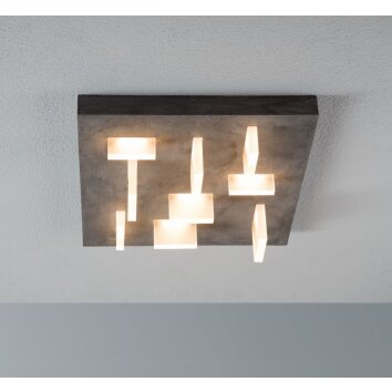 Escale Sharp Deckenleuchte LED Grau, 9-flammig