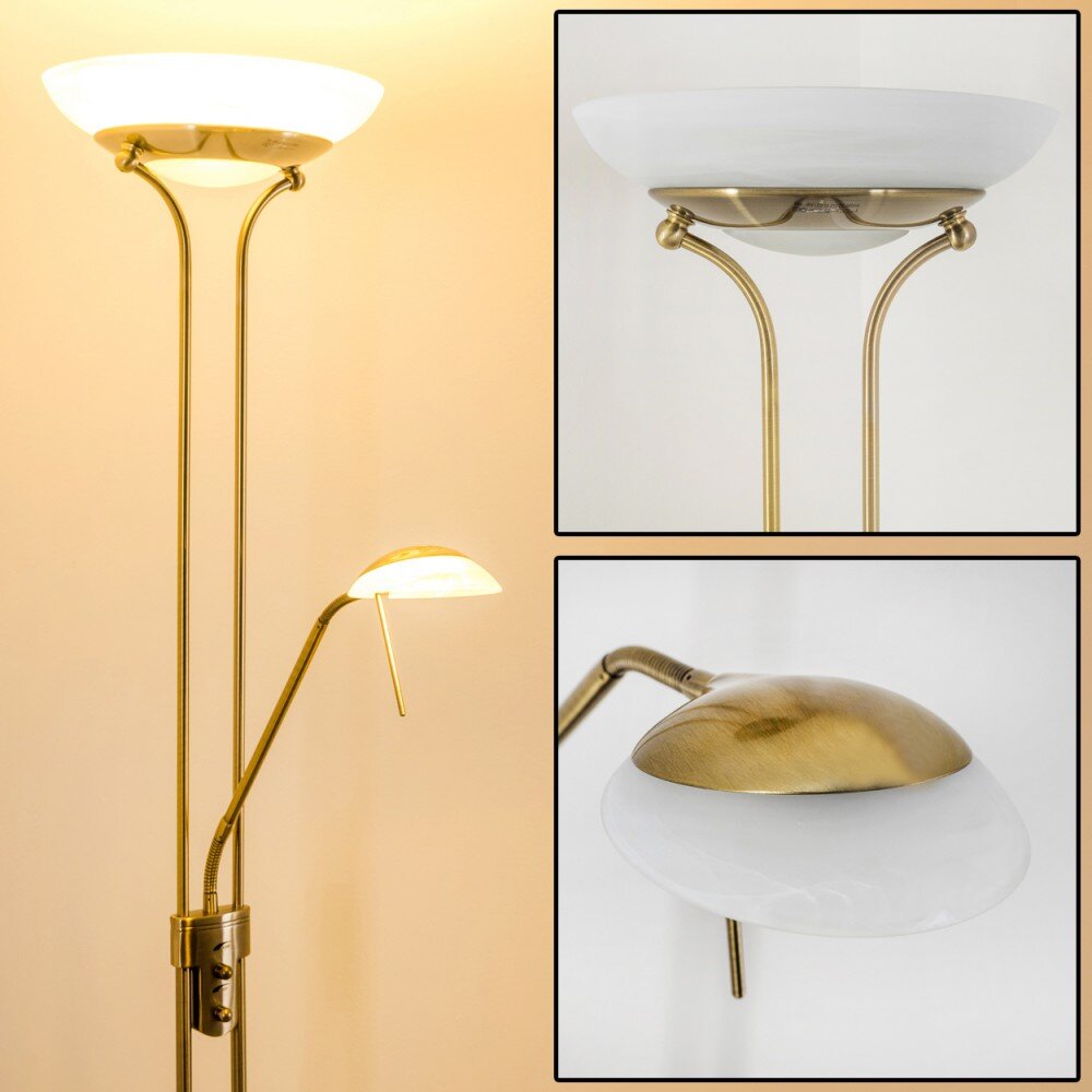 Biot Deckenfluter LED Altmessing, 2-flammig main product photo