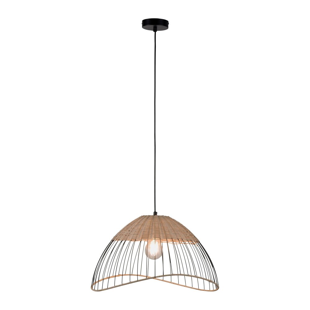 Leuchten Direkt REED Pendelleuchte Holz hell, 1-flammig main product photo
