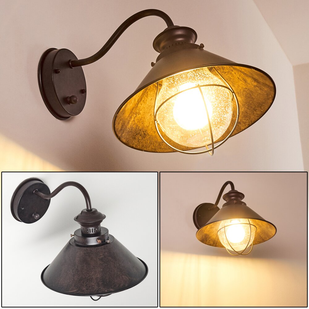 Lohja Außenwandleuchte Rostfarben, Schwarz, 1-flammig main product photo
