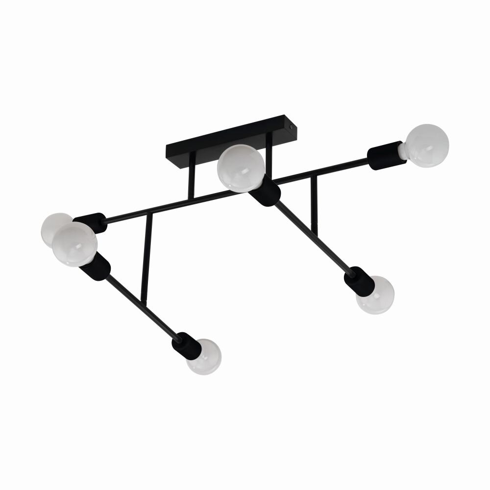 Eglo BELSIANA Deckenleuchte Schwarz, 6-flammig main product photo