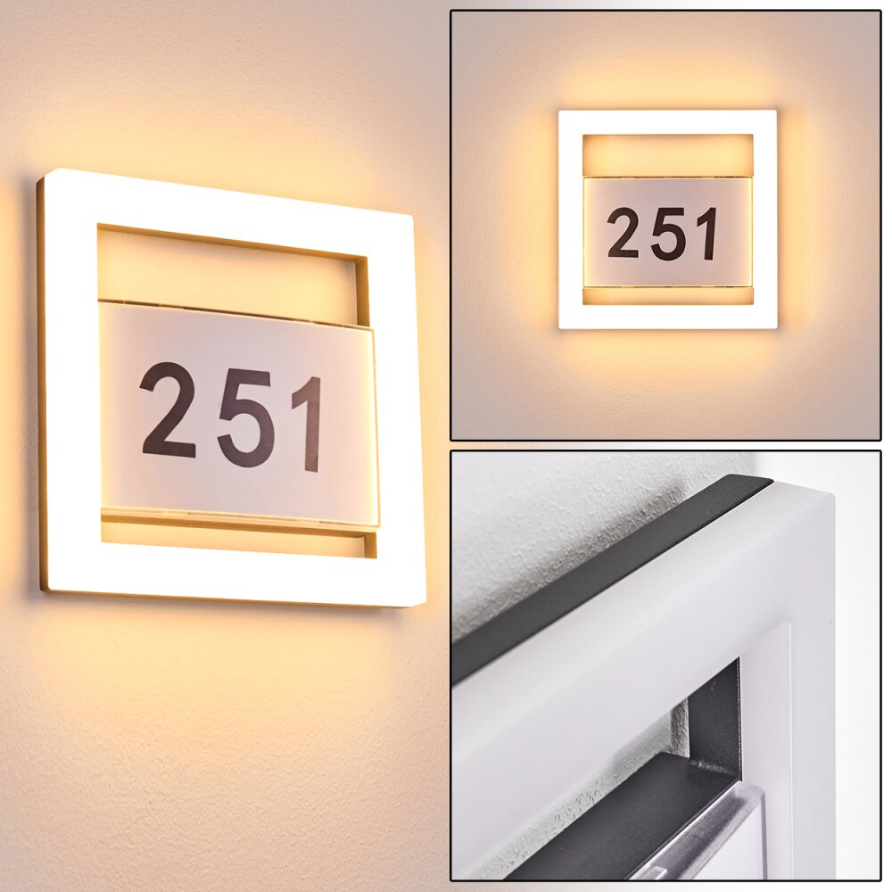 Linna Hausnummernleuchte LED Weiß, 1-flammig main product photo