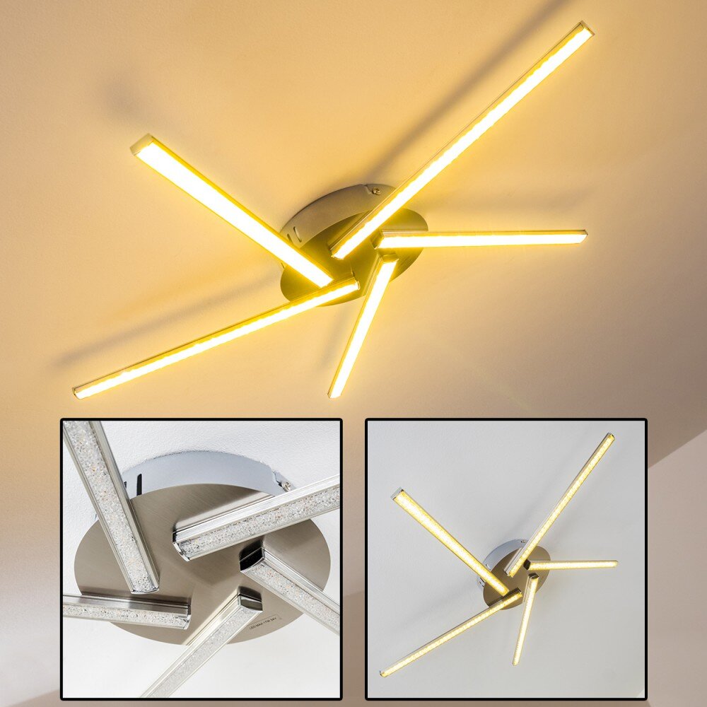 Moncton Deckenleuchte LED Nickel-Matt, 1-flammig main product photo