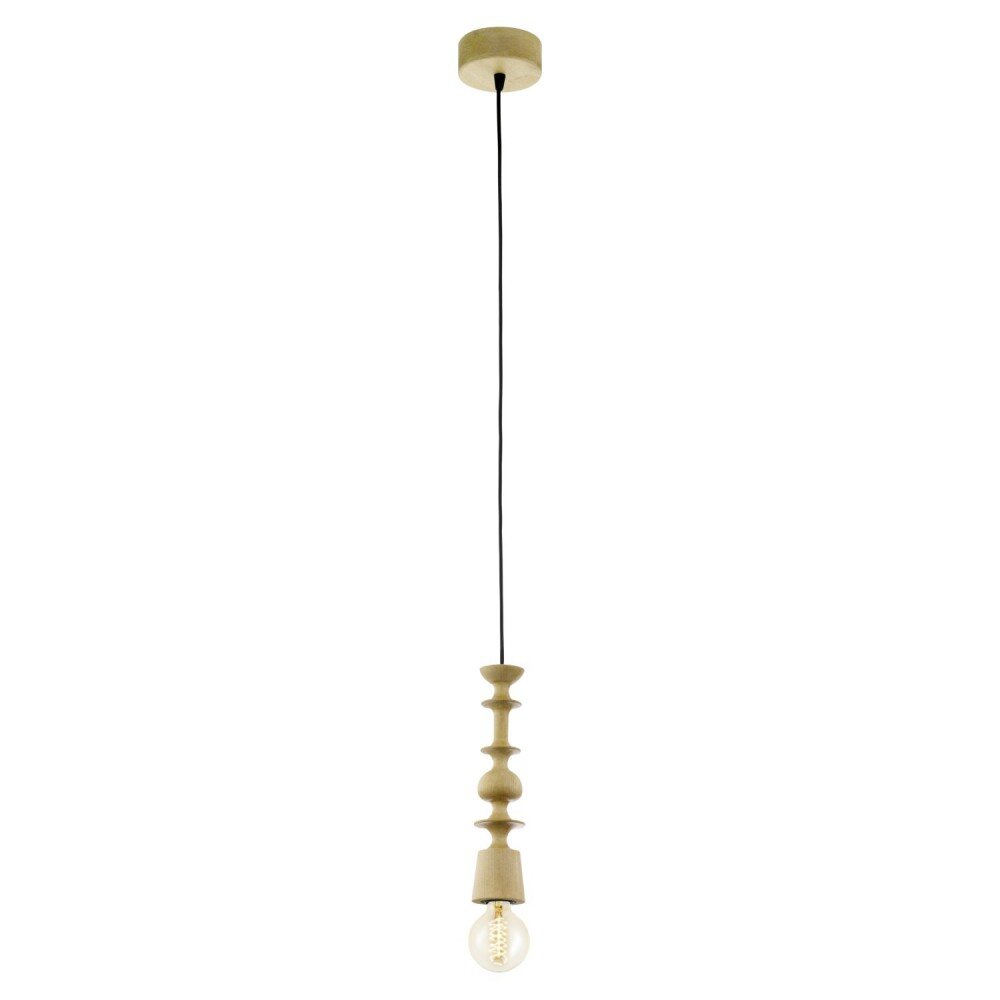 Eglo AVOLTRI Hängeleuchte Holz hell, 1-flammig main product photo